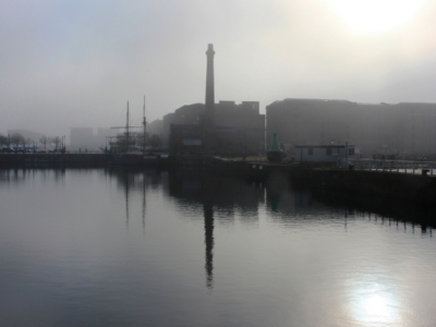 Commended - Liverpool Dock In Mist By Mary Woodland