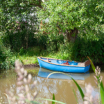 Blue Boat On The Bude Canal