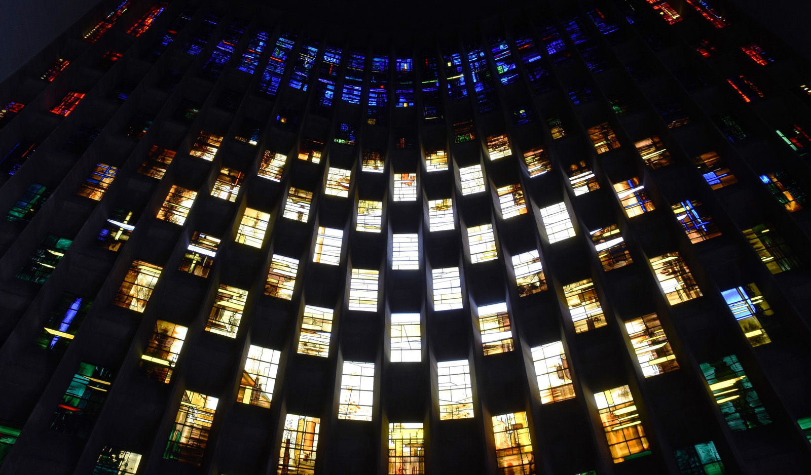 Coventry Cathedral Stained Glass Wall by Andy Dickson — Score: 16 pts