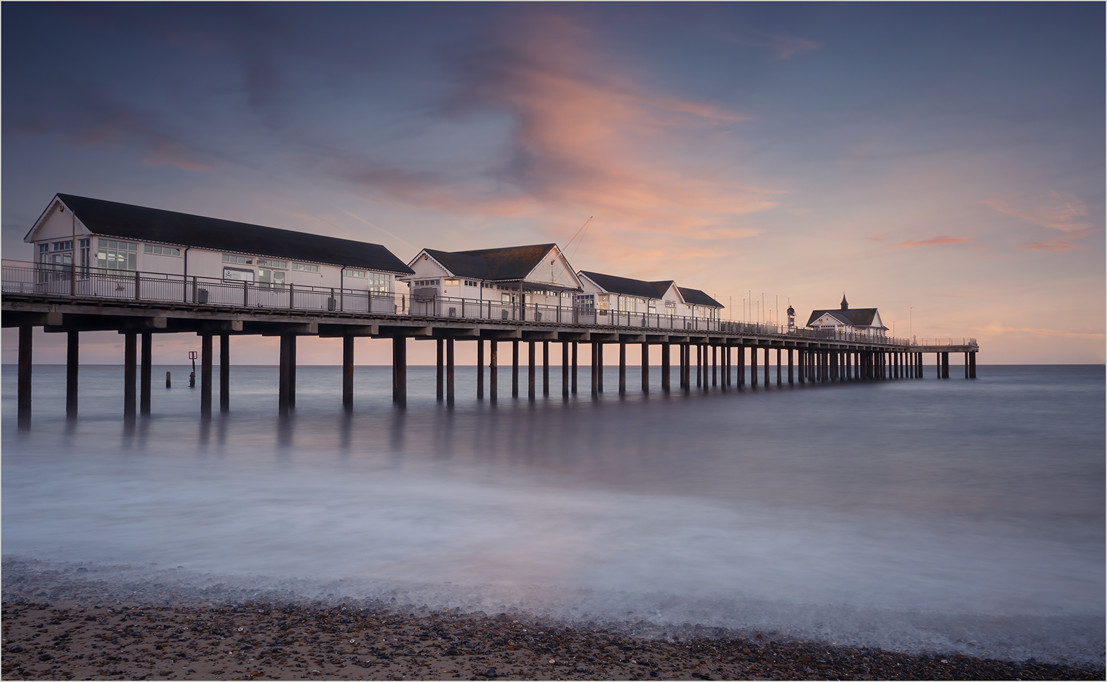 Sunrise At Southwold Pier by Carol Watson