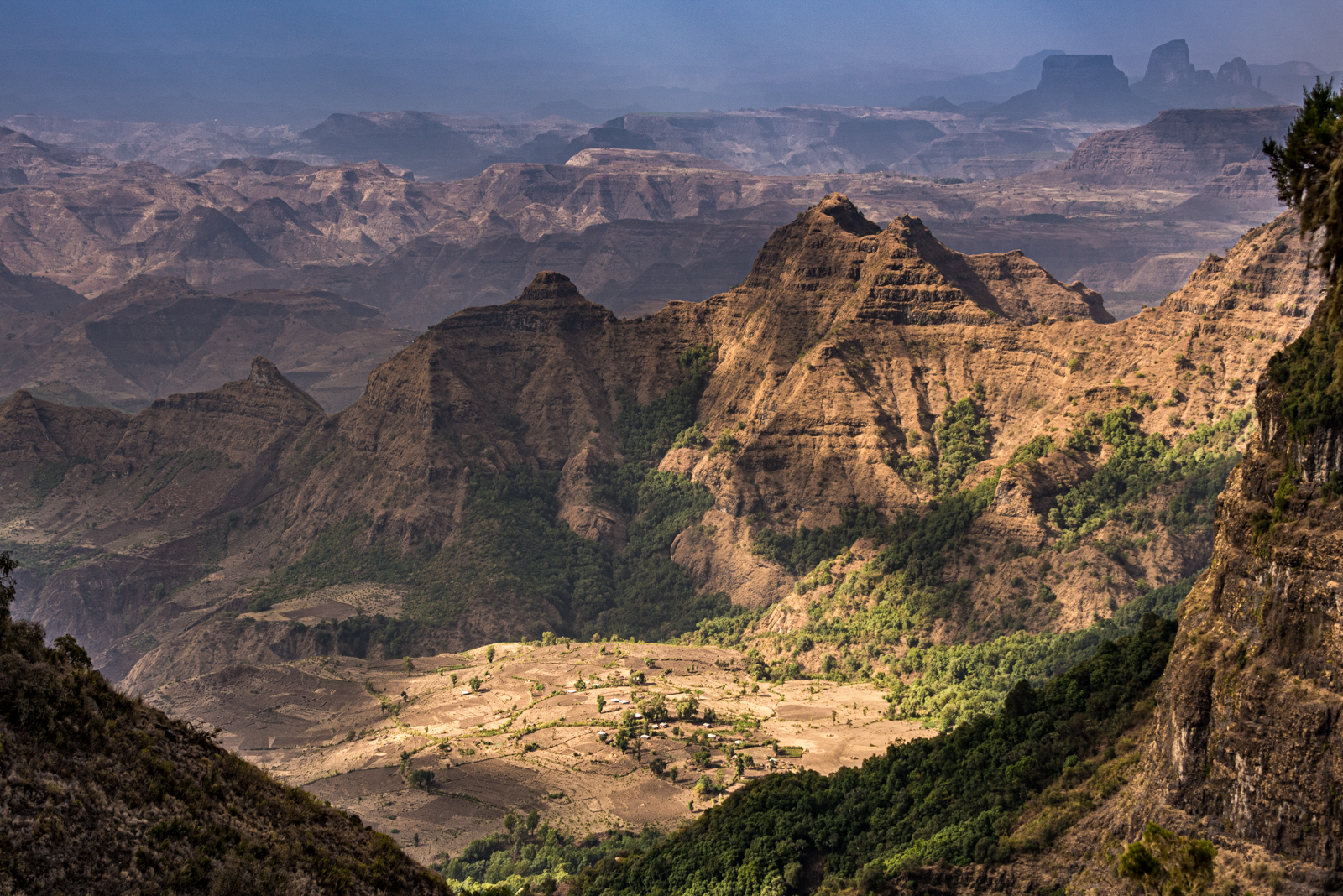A Shaft Of Sunlight On Simien Mountains by Mary Kirkby