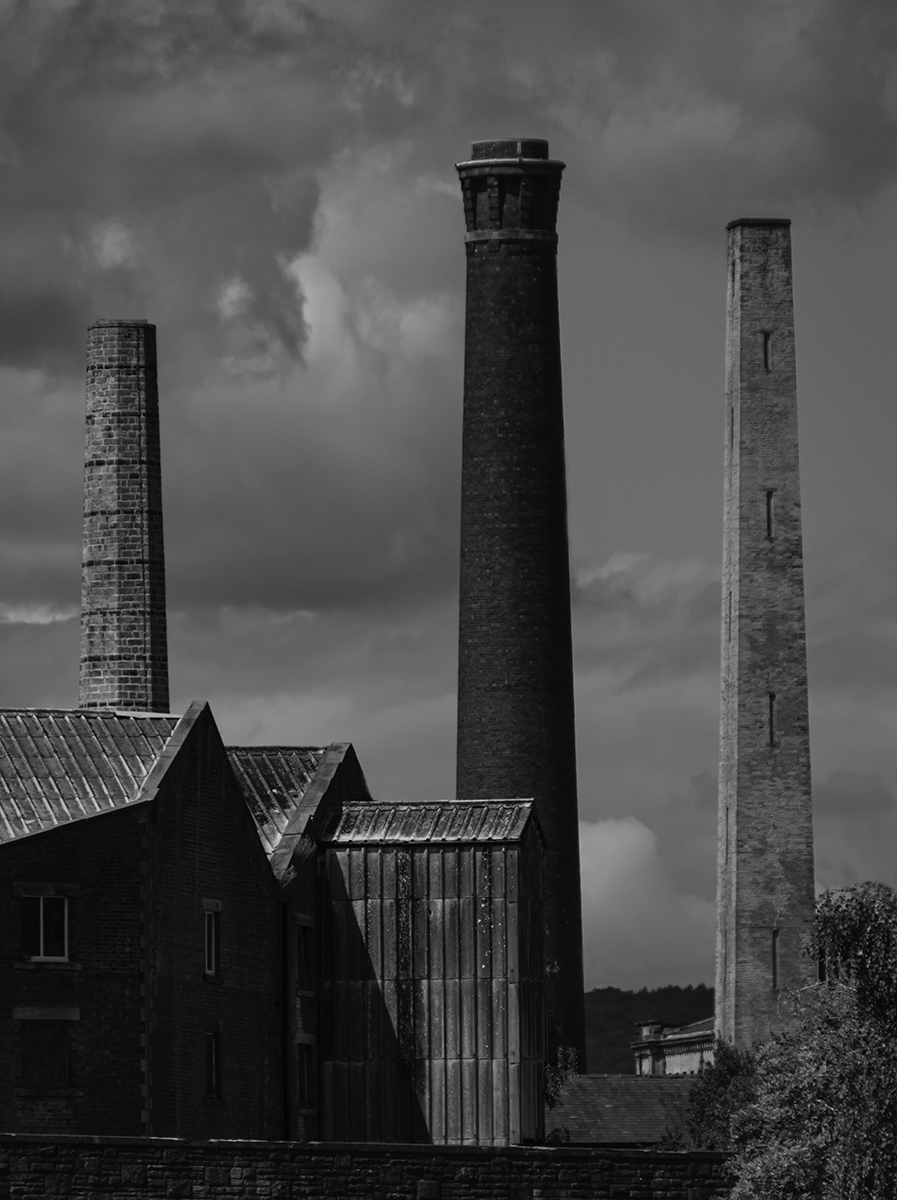 Chimneys At Salts Mill by Karen Morris