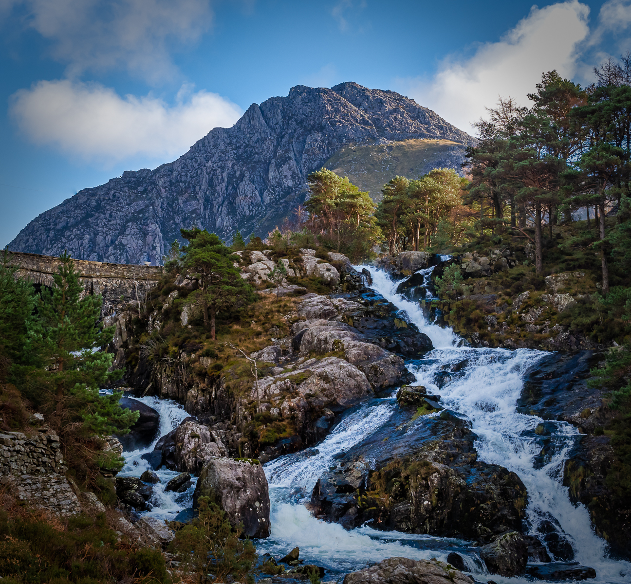 Ogwen Falls And Tryfan by Graham Barker