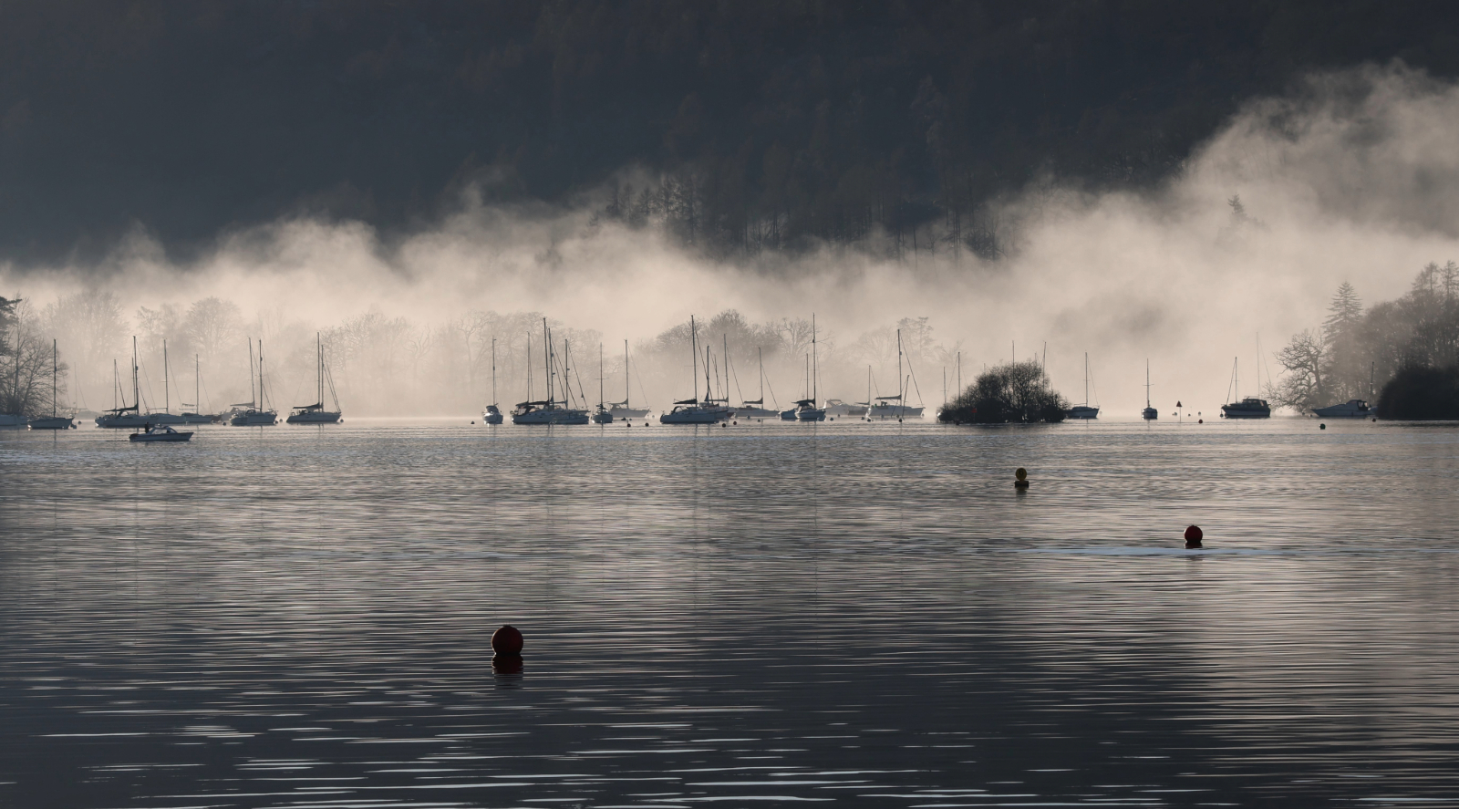 Mist Over Windermere by Alan Yardley