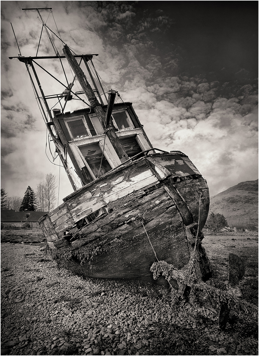 Stranded Wreck - Loch Linnhe by Mike Williamson