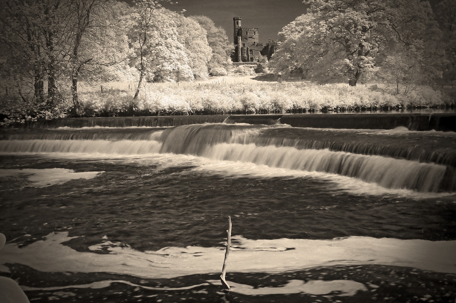 Hornby Castle And Weir by Mike Stanley