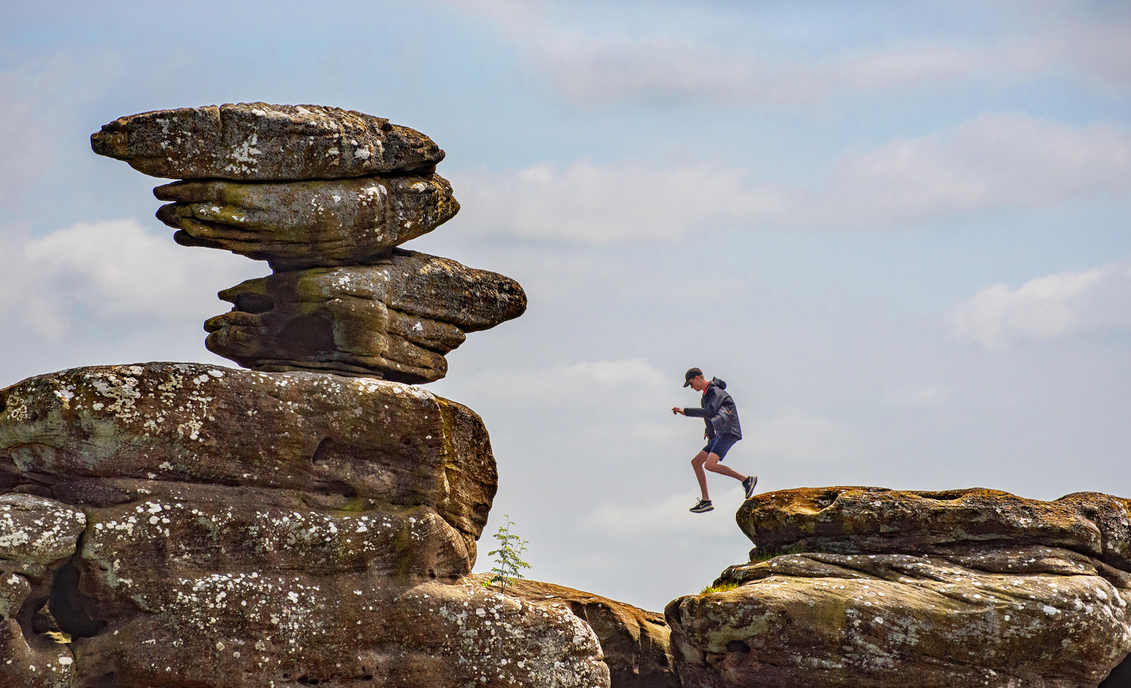 Stepping Out At Brimham Rocks by Simon Ray