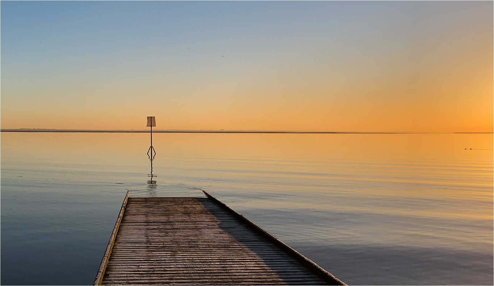 Winter Sunset At Lytham Pier by Mike Williamson
