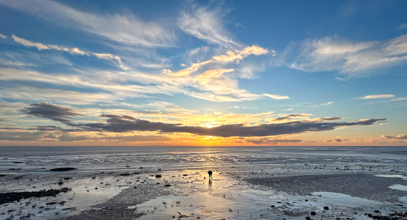 Winter Beach Walk Lytham by Peter Darby