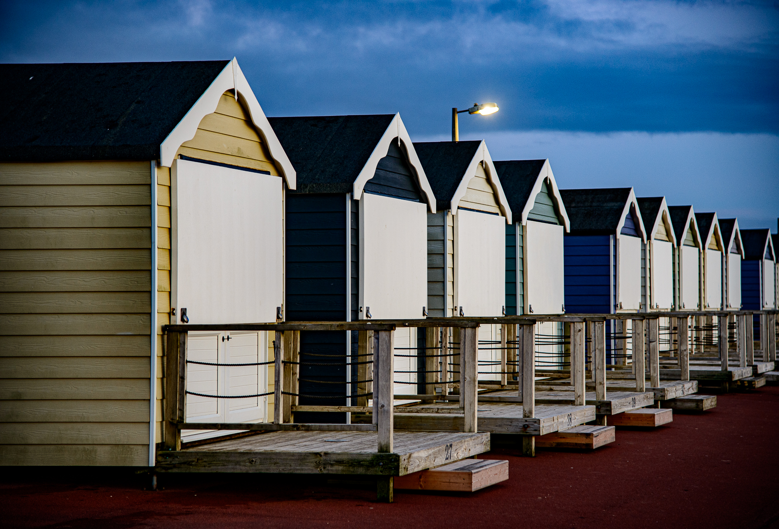 Blue Hour Beach Huts by Geoff Batchelor