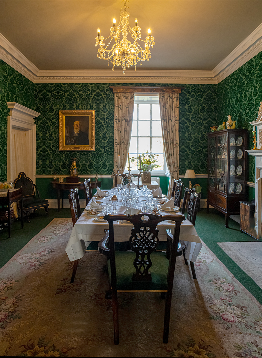 Green Dining Room At Lytham Hall by Sheila Giles