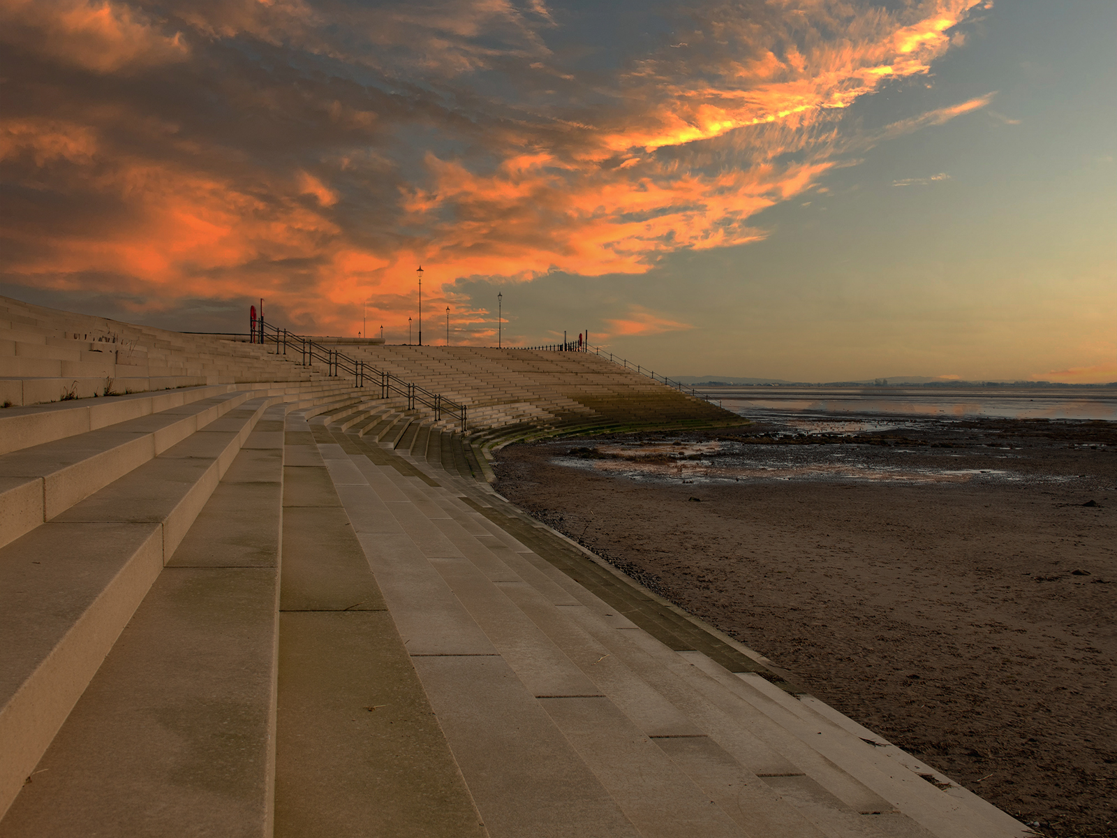 Red Sky Over Grannys Bay by John Scott