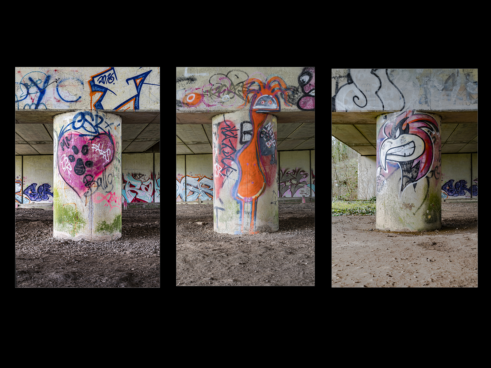 Canalside Grafitti by John Walmsley — Score: 17 pts