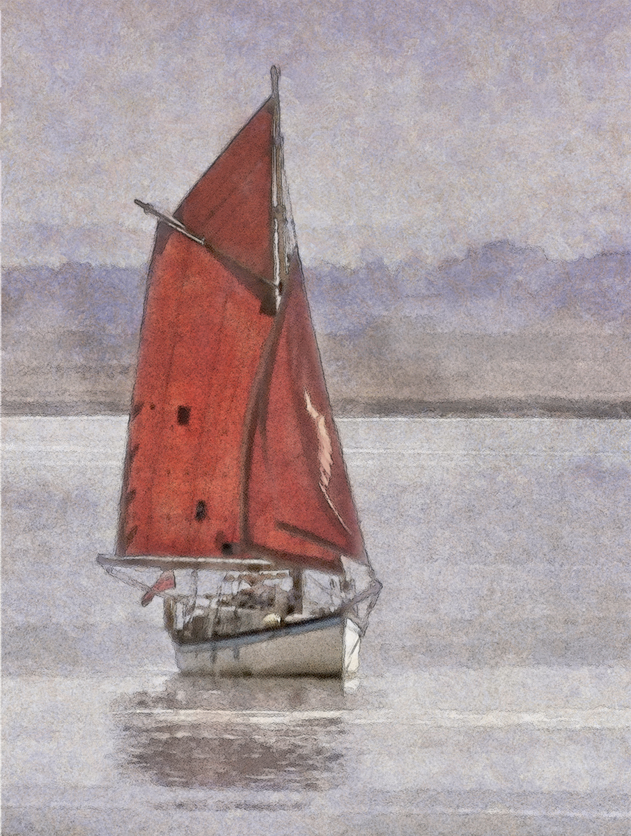 Highly Commended in Colour Print - Red Sails On The Ribble by Martin Christensen