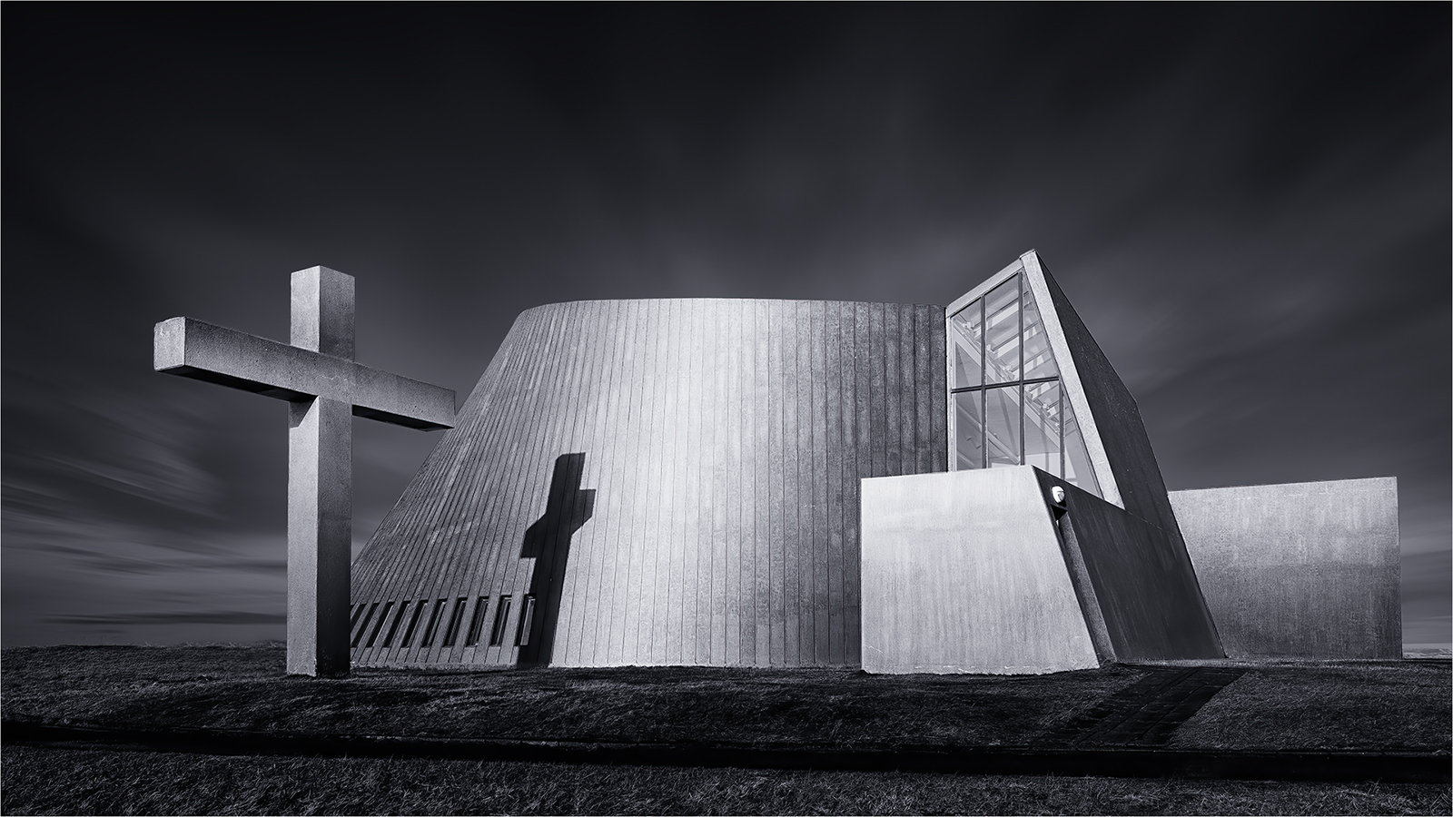 2nd Place in Mono Print - Blunduos Church Iceland by Carol Watson