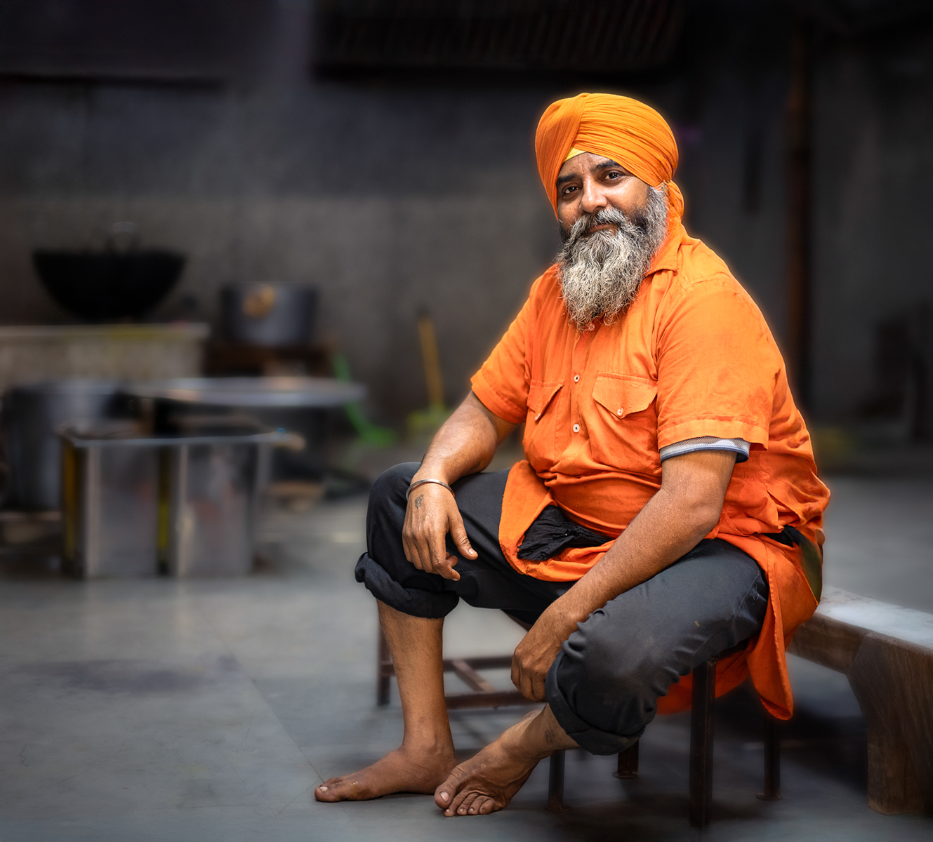 Highly Commended in People Print - Heart Of The Gurdwara Kitchen by Elaine Cook