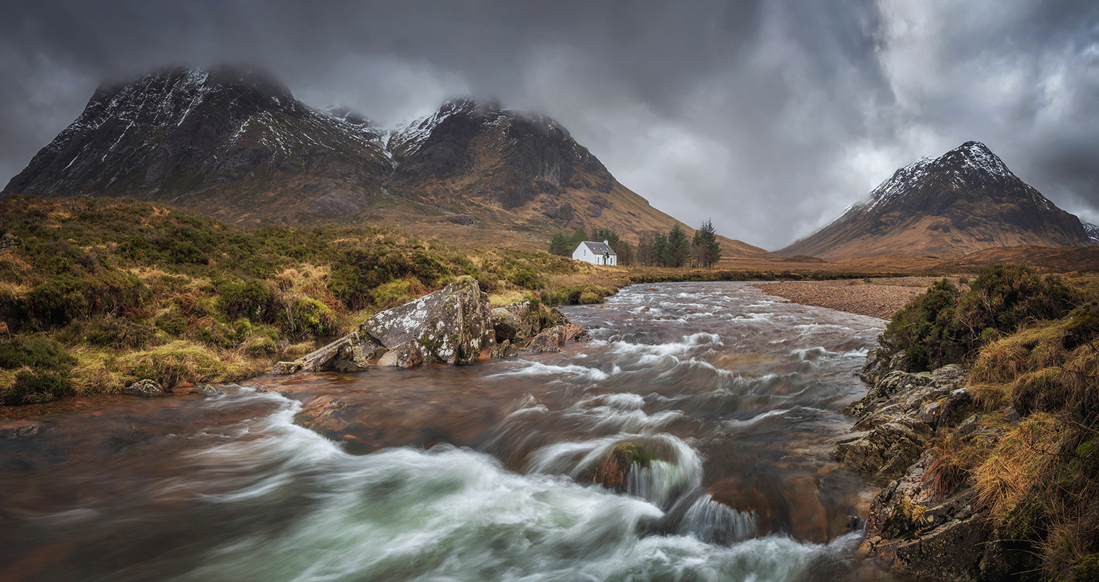 Commended in Scapes Print - Lagangarbh Cottage by Gordon Watson