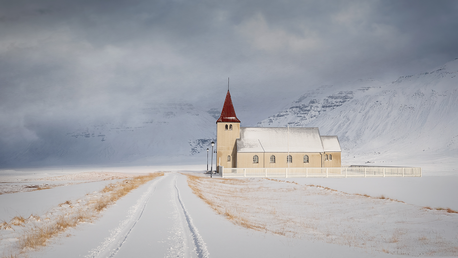Highly Commended in Scapes Print - Stadarstadur Church Iceland by Carol Watson