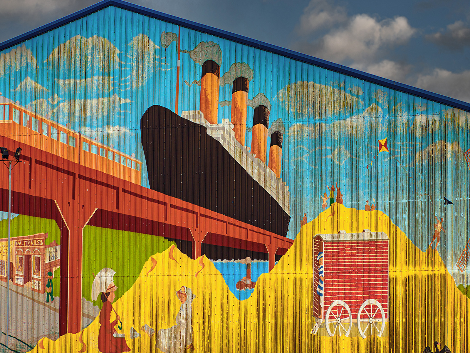 Liverpool Docks Mural by John Scott
