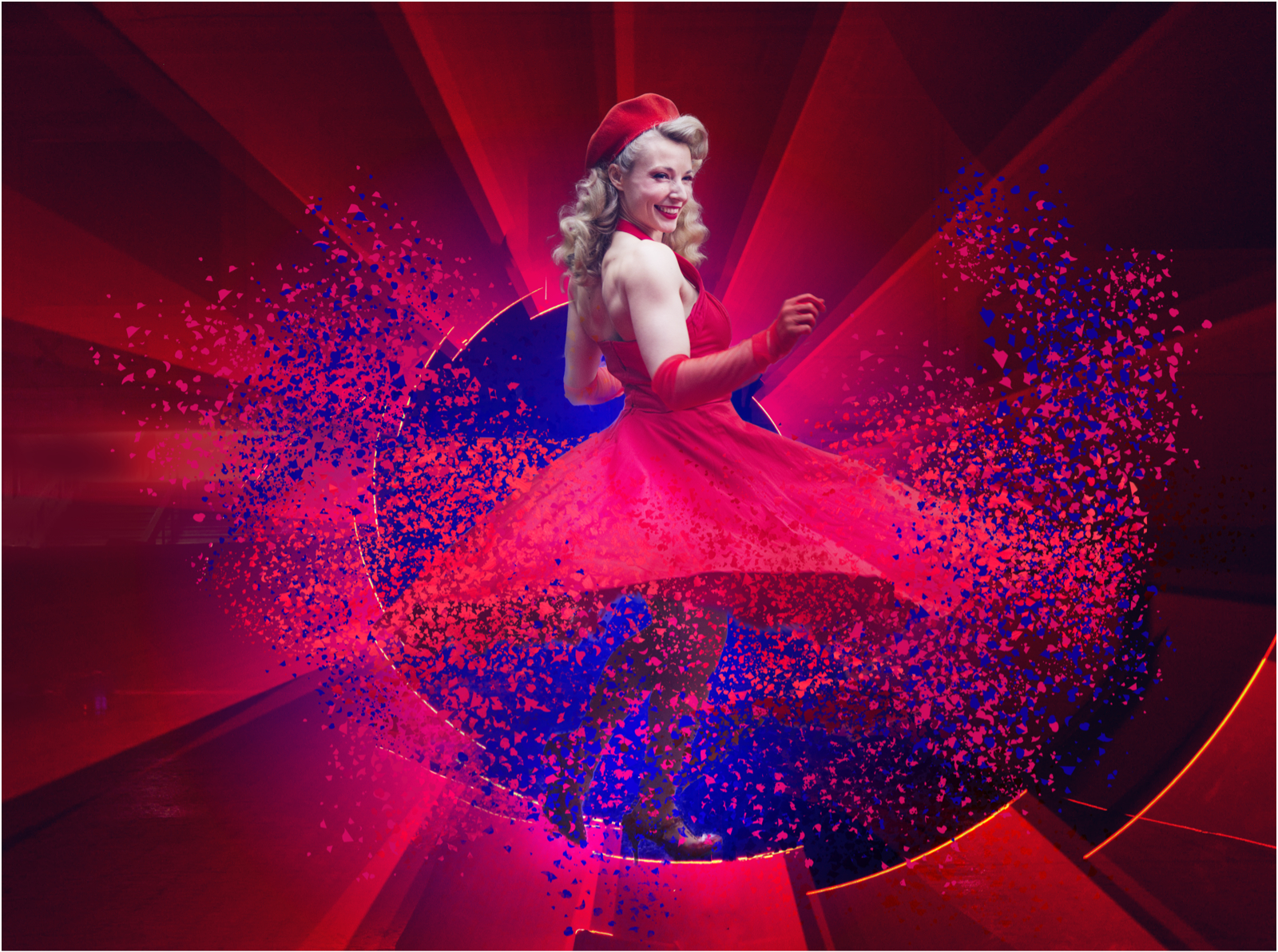 Vintage Scarlet Twirl by Esther Parkinson — Score: 17 pts