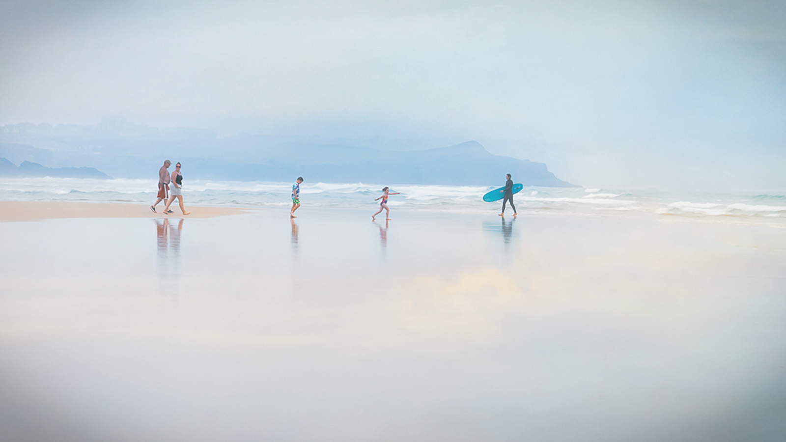 Reflections Of A Cornish Beach by Margaret Keane — Score: 18 pts