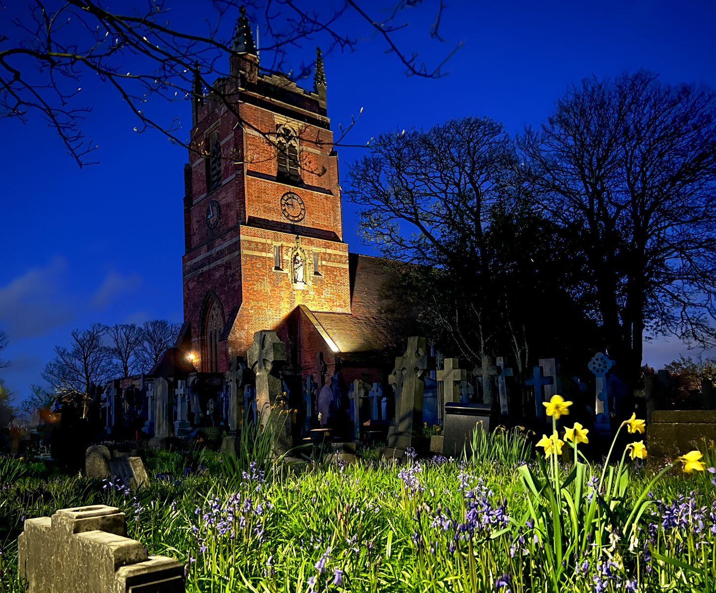 Parish Church At Night by Paul Headley
