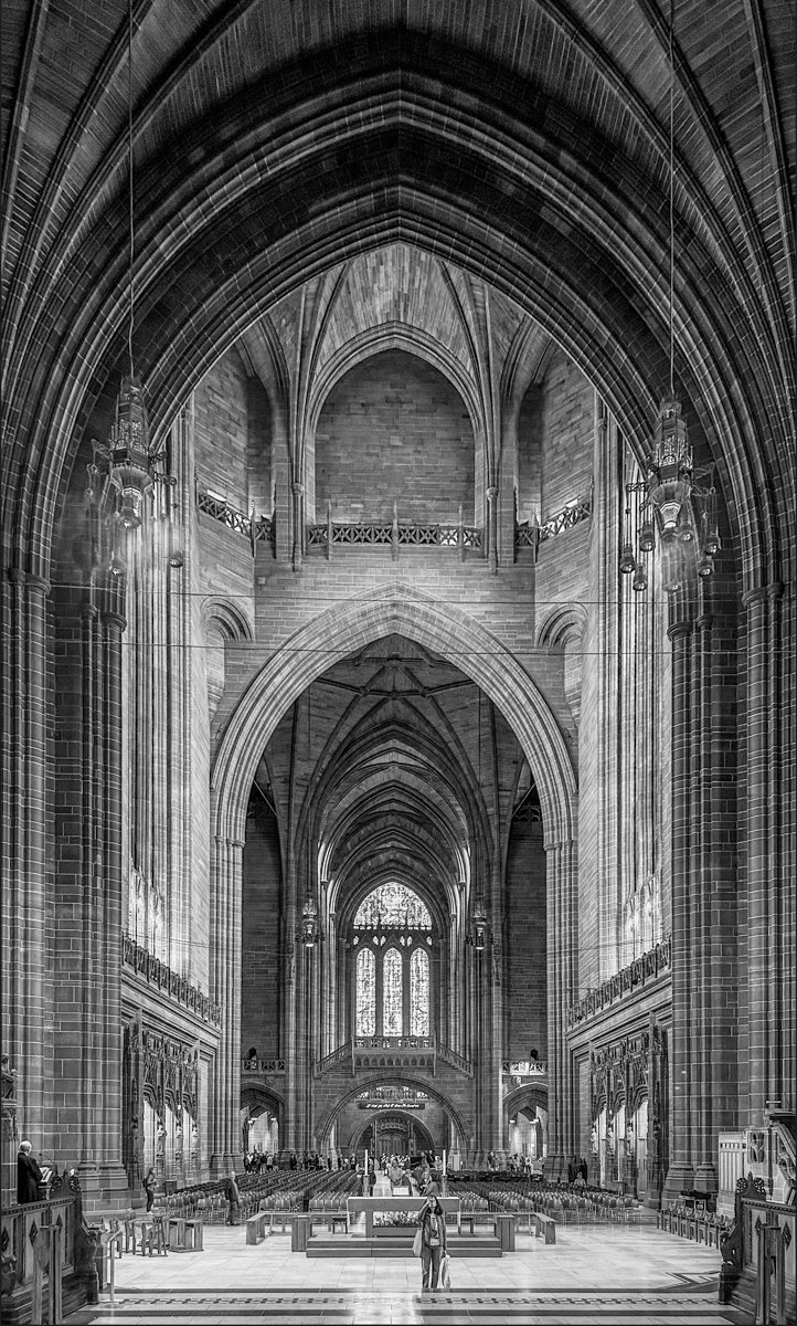 Commended in Mono Print - Liverpool Cathedral by Mike Halstead
