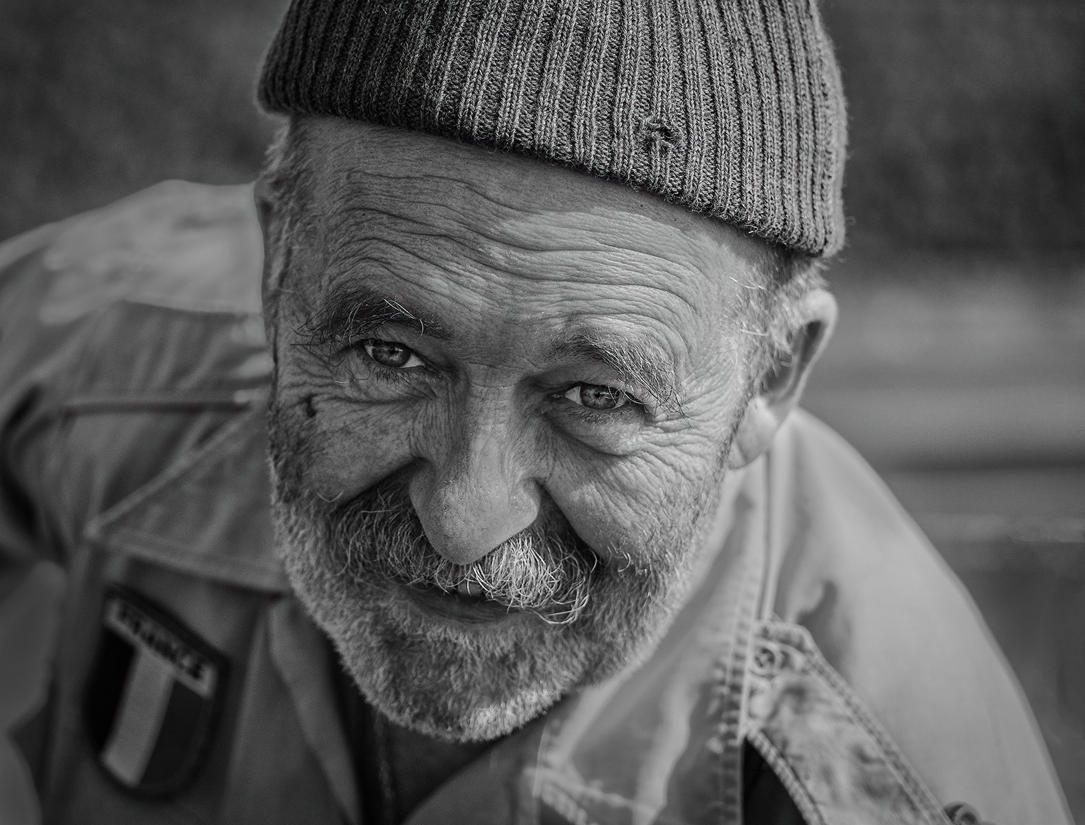 Veteran With Woolly Hat by Stuart Cahill