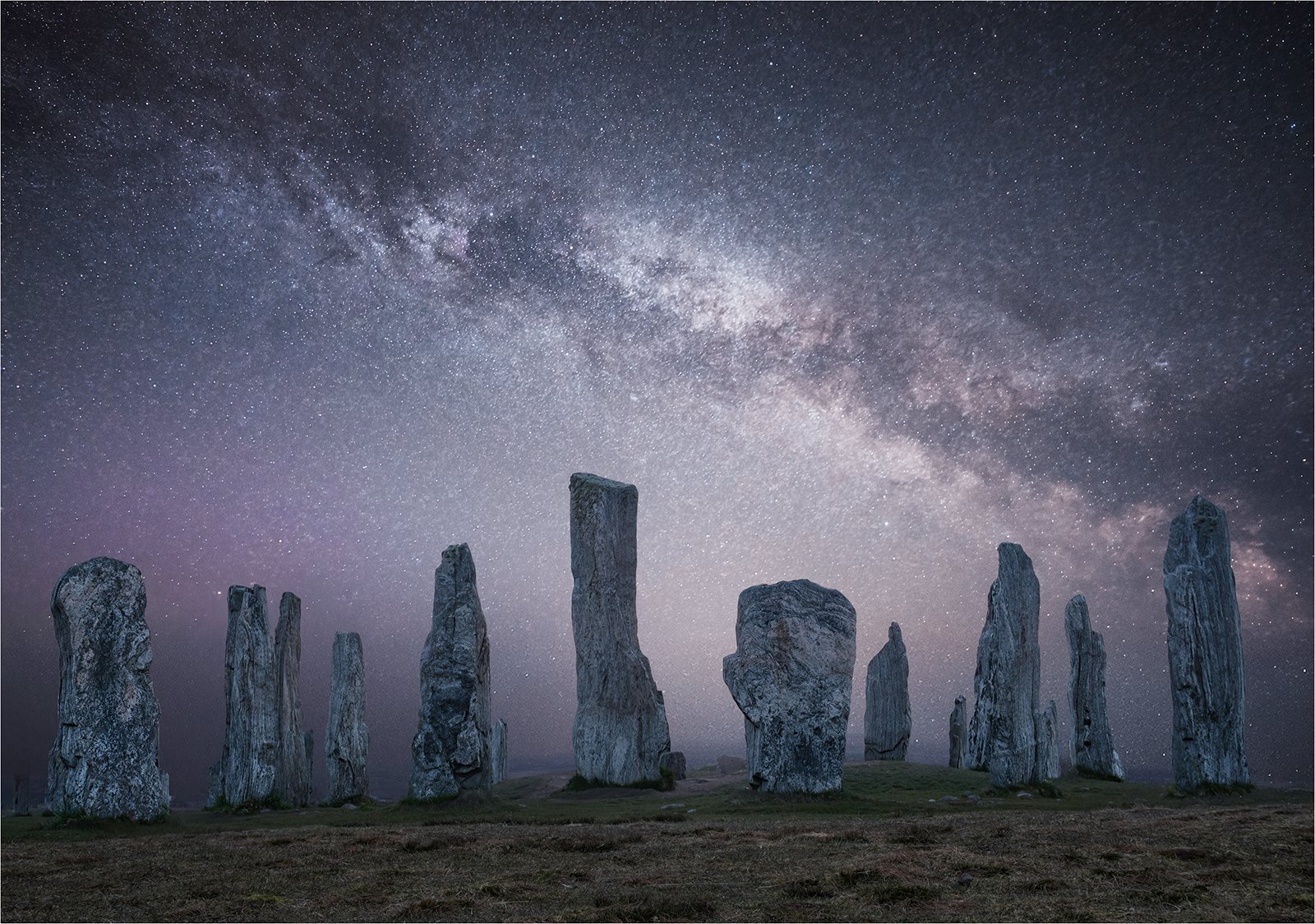 2nd Place in Scapes Digital - Milky Way Over Callanish by Carol Watson