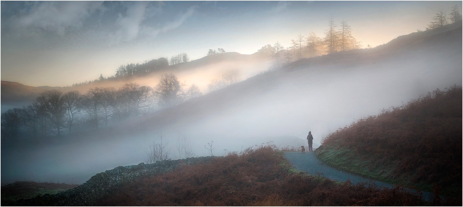 Highly Commended in Scapes Print - A Winter Sunset In Rydal by Mike Williamson