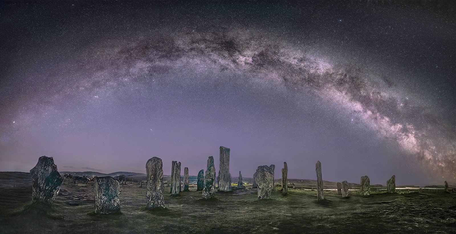 2nd Place in Scapes Print - Milky Way Over Callanish by Gordon Watson
